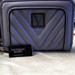 Victoria's Secret Charcoal Quilted Wallet!  BRAND NEW!